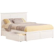 Pretty platform bed with storage king exclusive on omah home decor. Atlantic Furniture Madison Urban King Storage Platform Bed In White Ar8652112