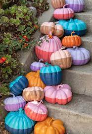 Painted Color-block Pumpkins - Oh Joy Halloween Pumpkins Painted Pumpkin Decorating Block Pumpkins