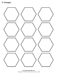 A simple hexagon 1.5 inches across flat side to flat side. Paper Hexagon Templates Citem