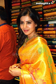 The actress paired the saree with a contrast yellow blouse that featured embroidered motifs throughout the body. Events Samantha Traditional Look In Saree Movie Launch And Press Meet Photos Images Gallery Clips And Actors Actress Stills Indiaglitz Com