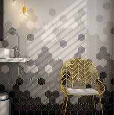 Yenilenen Dekorasyon Trendleri Evinizin Her Kosesinde Degisim Yaratiyor Degisen Tasarimlar Ve Seramik V Bathroom Wall Tile Hexagon Tiles Hexagon Tile Bathroom