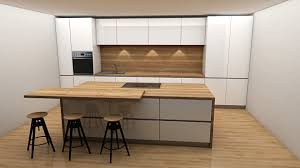 kitchen with island 3d model low poly