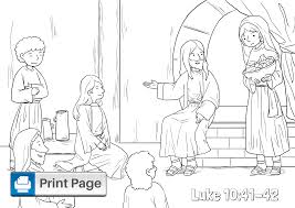 A set of valentine's day bible verse coloring pages for kids. Free Printable Mary And Martha Coloring Pages For Kids Connectus