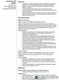 Cv Template With Sample Information For A Medical Technologist Cv Template Master