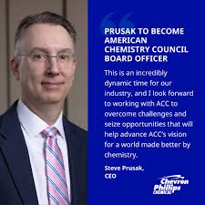 Steve Prusak, president and CEO of Chevron Phillips, will become the  @americanchemistry Council's newest officer starting Jan. 1, 2025. Prusak  will first assume the role of vice chairman of the Board and