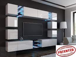 Livitalia design wohnwand c54 in braun matt mit tv wand paneel mit schwenkbarer tv halterung und led hintergrund beleuchtung. Pin On Spruce