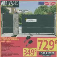Promotion Portail Aluminium Coulissant Motorise Oleiros Dans Votre Magasin Brico Depot Prixing