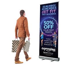 850mm Wide Portable Custom Printed Vinyl Roller Retractable Banner Stand Uk