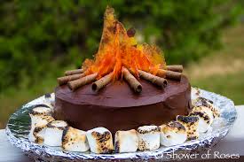 Other foods include sausages cooked over the flames and marshmallows. Shower Of Roses A Lone Ranger Campfire Cake