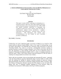 This means that no registration to the courses = no registration to exams. Pdf A True Experience In Managing An E Learning Program At Universiti Teknologi Mara Professor Dr Syed Jamal Abdul Nasir Syed Mohamad Academia Edu