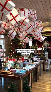 Hanging Wrapped Boxes From Ceiling As Display Office Christmas Decorations Christmas Hanging Decorations Christmas Ceiling Decorations