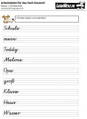 Für jede nummer) in dem bild. Ubungen Deutsch Klasse 1 Kostenlos Zum Download Lernwolf De