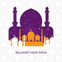 Malay word selamat hari raya aidilfitri that translates to wishing you a joyous hari raya. Flache Moderne Selamat Hari Raya Eid Mubarak Gruss Vektor Illustration 524951 Vektor Kunst Bei Vecteezy