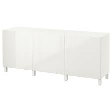 Besta Storage Combination With Doors White Selsviken High Gloss White Shop Ikea Ca Ikea Ikea Adjustable Shelving Storage