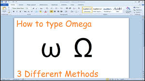 How To Type Omega Symbol Microsoft Word Youtube