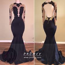Whatever look you choose, gold is an elegant and regal option for prom night, whether you choose it in a long length or short. Gold Black Lace Open Back Black Unique Prom Dress Promfy