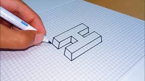 A drawing board and pencils is all you need. Learn To Draw The Letter H In 3d Step By Step Art Trick For Kids Youtube