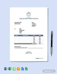 Instantly Download Free Blank Software Company Quotation Template Sample Example In Microsoft Word Doc Microsoft Excel X In 2020 Quotations Service Quotes Words