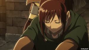 I love sasha from aot,my fav character!! Sad
