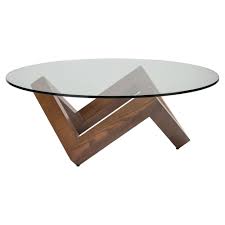 Shop with afterpay on eligible items. Caesar Mid Century Modern Brown Wood Tempered Round Glass Round Coffee Table In 2021 Round Glass Coffee Table Glass Wood Table Glass Table