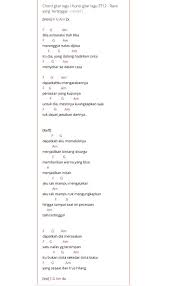 Chorus b minorbm g+g a augmenteda disatu bintang aku menunggu b minorbm g+g a augmenteda mencegatmu menuntaskan rindu b minorbm g+g a augmenteda disatu bintang aku menanti g+g a augmenteda menanti engakau datang. Chord Lagu Indonesia å¸–å­ Facebook