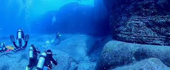 The yonaguni monument is a underwater formation that is located off the coast of yonaguni, the southernmost of the ryukyu islands, in japan. Diving Diving To Yonaguni Monument Japan Adventure