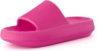 Buy Cushionaire Women's Feather recovery slide sandals with +Comfort, Hot  Pink, 5 UK at Amazon.in