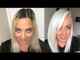 Wash your hair with one of the following rinses. How To Diy Icy White Platinum Blonde No Damage Using Olaplex Youtube Bleach Blonde Hair Bleached Hair White Blonde Hair