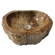 Natural Stone Petrified Wood Specialty Vessel Bathroom Sink Wood Sink Bathroom Sink Petrified Wood Sink