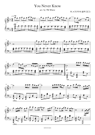 You Never Know Piano Sheet Blackpink In 2021 Piano Sheet Song Notes Piano Sheet Music Free