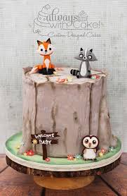 Woodland Animal Cake Celebration Cakes Animal Cake Golden Birthday Cakes