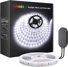 From wall sconces and led vanity light bars to rustic and contemporary styles, the home depot has all the bathroom lighting options you'll need. Amazon Com Minger White Led Strip Lights 16 4ft Dimmable Strip Lights Kit With 6500k Bright White Daylight 300 Leds For Vanity Mirror Wardrobe Dressing Table Under Cabinet Kitchen Home Improvement