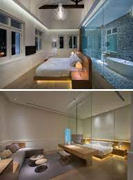 9 Examples Of Beds With Hidden Lighting Underneath Modern Room Divider Small Room Divider Room Divider Headboard