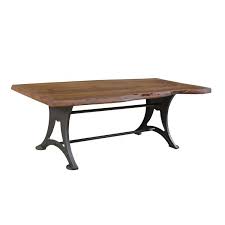 Alecono dining table 47 inch, kitchen table heavy metal frame for living room, industrial dining room table, easy assembly, rustic brown（table only） 4.5 out of 5 stars 310 $79.99 $ 79. Industrial Live Edge Dining Table With Cast Iron Base Buy Natural Finish Live Edge Table Acacia Wood Dining Table Industrial Style Modern Wooden Rectangle Dining Table With Metal Legs Dining Room Furniture Industrial