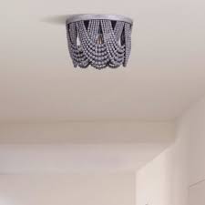 Steel flush mount in burnished brass finish. Canarm Isf1001a03bgy Kipling Semi Flush Mount Beaded Chandelier