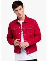 Red Men S Denim Jackets Clothing Stylicy Singapore