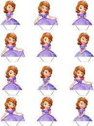 Resultado De Imagen Para Disney Princess Cupcake Toppers Free Printable Sofia The First Birthday Party Princess Sofia Sofia The First Birthday Cake