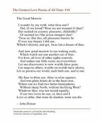 The Good Morrow By John Donne Great Love Poems Love Poems Poems