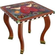 Large Square End Table Beautiful Folk Art End Tables 2nd Hand Furniture Life Design