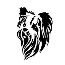 Yorkshire Terrier Head Car Sticker Dog Face Yorkshire Terrier Dog Silhouette #2 so fluffy and charming. pinterest