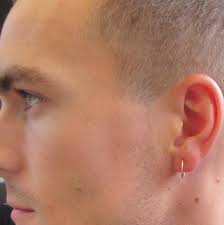 Mens Hoop Earring Solid 14k Gold Hammered Single Brincos Masculinos Brinco Argola Masculino Piercings Masculinos