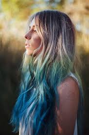 22 Cool Examples Of Hair Chalking Blue Ombre Hair Hair Styles Hair Chalk