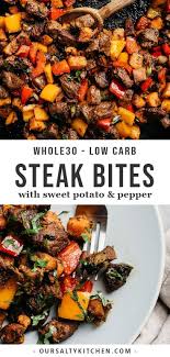 Whole30 Steak Bites With Sweet Potatoes And Peppers Recipe Health Dinner Recipes Whole30 Dinner Recipes Whole Food Recipes