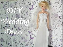 How To Make A Wedding Dress Easy Doll Wedding Dress Doll Wedding Dress Diy Diy Wedding Dress