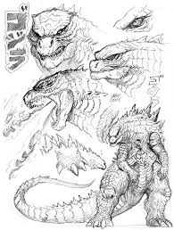 Needed A Break So I Finished Out These Sketches The Elegance Of G 39 14 S Anatomy Is A Welcomed Break From The Tra Godzilla Comics Godzilla Tattoo Kaiju Art