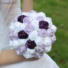5 out of 5 stars. Topqueen F7 Wedding Bouquet Purple And Lavender Rose White Rose Flower Pearl Bouquet Artificial Bridal Bouquet For Wedding Party Wedding Bouquet Purple Pearl Bridal Bouquetbouquets Purple Aliexpress