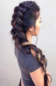 Oversized Mohawk Braided Back Hairstyle Hair Styles Long Hair Styles Curly Hair Styles