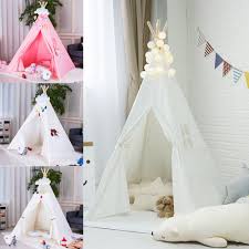 New Kids Teepee Wigwam Childrens Play Tent Childs Garden Or Indoor Toy 5 039 Canvas Childrens Play Tents Teepee Kids Play Tent