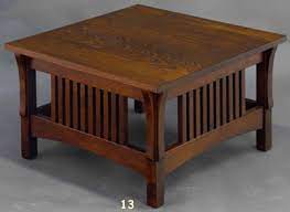 Rustic solid wood square mission coffee table with wood strips on the sides that highlight the beauty of the stunning solid wood. Coffee Table Portfolio