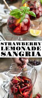 Cherry Strawberry Lemonade Sangria Recipe Lemonade Sangria Strawberry Lemonade Sangria Red Sangria Recipes